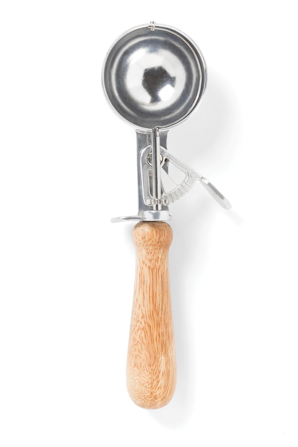 Fox Run 8664 Vintage Trigger Ice Cream Scoop 9" Beachwood And Aluminum
