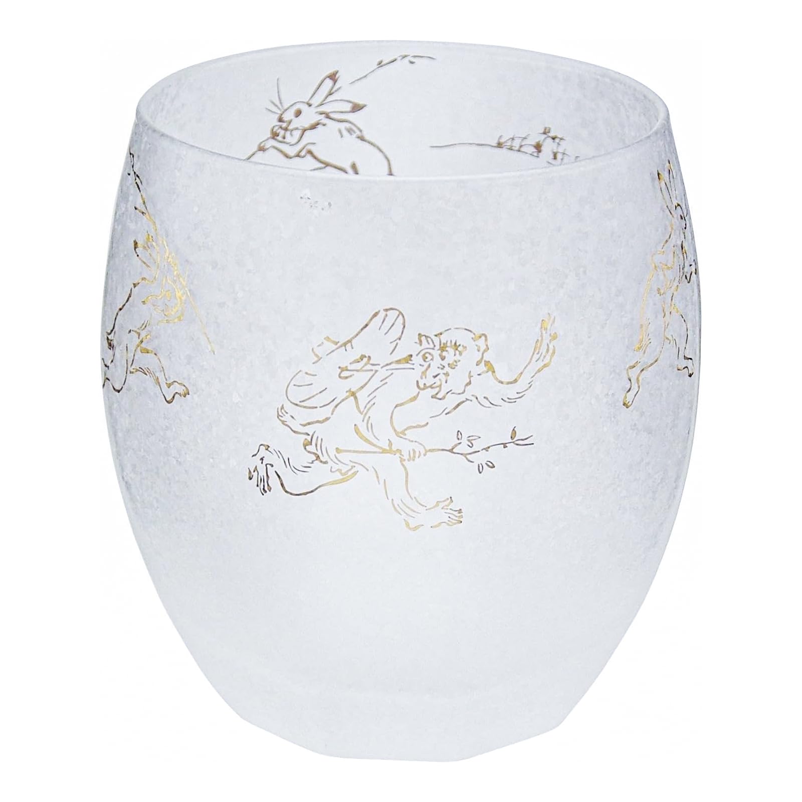 Japanese Beer Glass 345ml "Chōjū-Giga Animal Caricature" by Aderia Glass Japan 6595