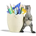 Banllis Cute Pencil Holder Funny Dinosaur Desk Accessories,Pen Organizer for Home and Office Decorative Supplies,Decor Toothcup,Resin Gift for Man and Women