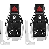 2× Keyless Entry Ignition Key Fob Replacement Fit for Mercedes-Benz E350 ML350 SLK300 CLK350 SLK350 R350 ML450 CL550 GL550 CLK ML S G K 2003 2004 2005 2006 2007 2008 2009 2010 2011 2012 2013 2014