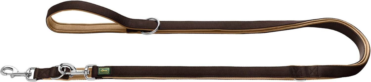 HUNTER Training leash Neoprene 10/200 brown/caramel, nylon, neoprene, 100 x 74 x 12 cm - Image 3