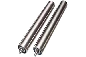 2 Pack Steel Rollers Heavy Duty, Industrial Factory Conveyor Belt Roller Bearings 40 36 32 28 24 20 18 16 12 10 8 6 4 Inch, T