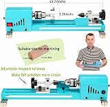 Winbomgo Mini Wood Lathe 150W 7 Speeds Multifunctional Bench Lathe Kit view 6