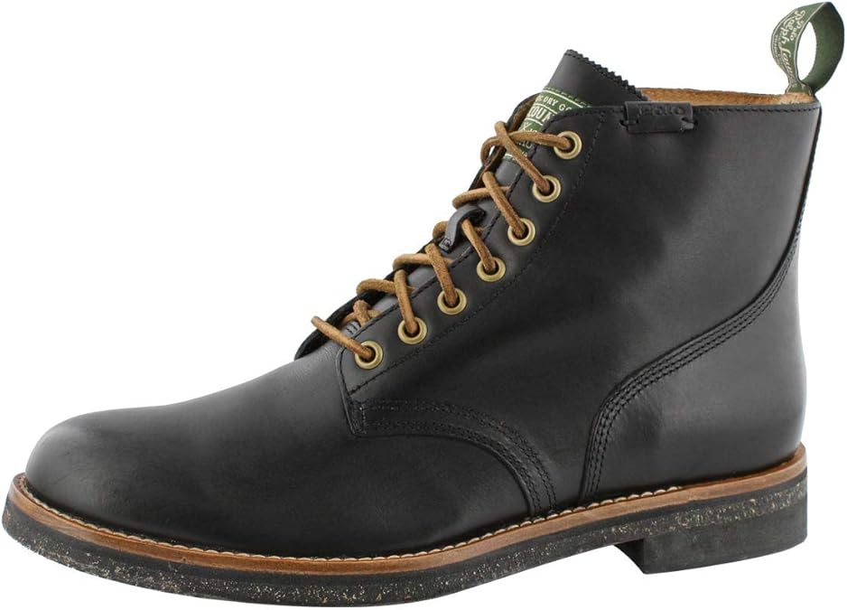 Amazon.com | Polo by Ralph Lauren Men's RL Army BT Combat Boots Black 9 Medium US | Boots