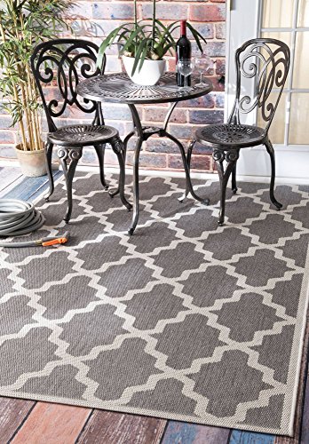 Nuloom Gina Moroccan Outdoor Rug, 4 X 6, Grey