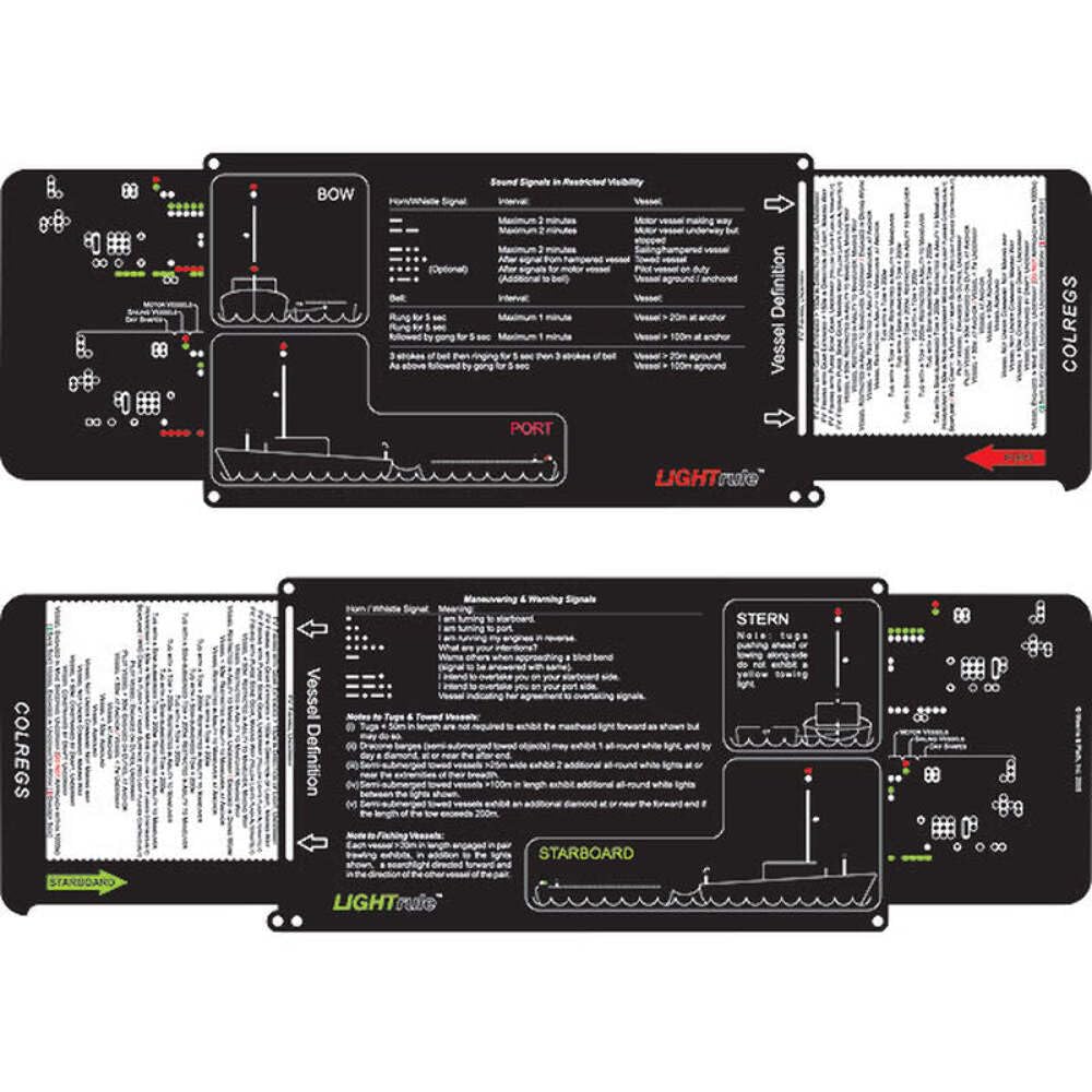 Weems & Plath Marine Navigation LIGHTrule Lights, Shapes and Maneuvering Signals Key (COLREGS, U.S. Waters)