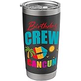 Cancun Trip Mexico Birthday Crew 2024 Beach Vacation Girl Stainless Steel Insulated Tumbler