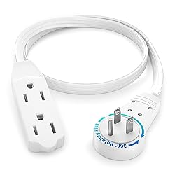 Maximm Cable 1 Ft 360° Rotating Flat Plug