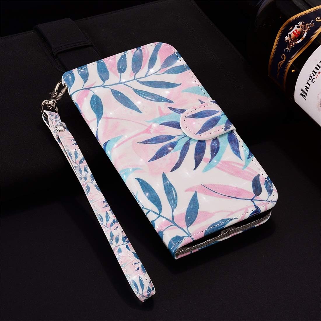 Mobile Phone Leather Cases Green Leaves Pattern Colored Drawing Horizontal Flip Leather Case for Huawei P30 Pro, with Holder & Card Slots & Wallet & Lanyard Leather Cases