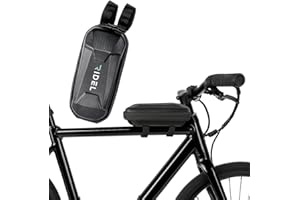 Ridel Bike Bag for Front Frame with Double Zippers - Water Resistant Handlebar Bag with 4 Adjustable Straps - Bike Bags for Bicycles Headtube Ideal for Storing Essentials Like Phone, Keys & Snacks