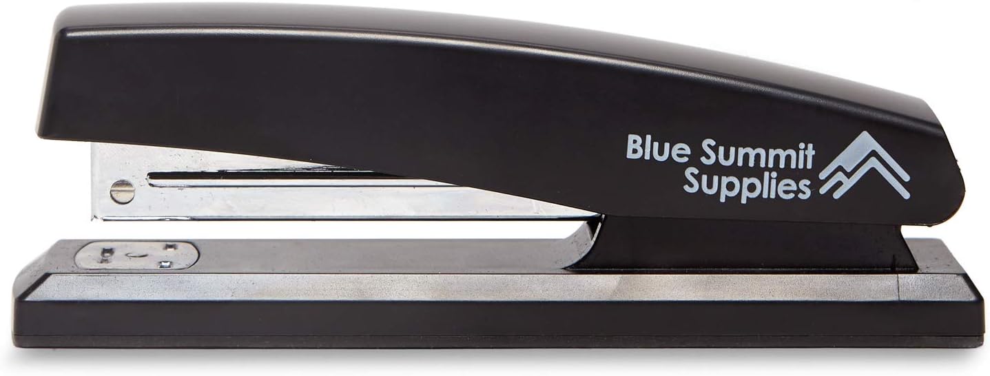 Blue Summit Supplies Standard Stapler Set, Black Plastic 3 Pack, Full Size, Regular Desktop Staplers for Office, Home, or School Use, Includes Staple Remover and 6000 Staples : Office Products