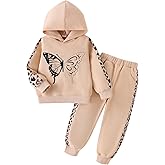 Girls Clothes Fall Winter Toddler Outfits Leopard-print Hoodie Sweatshirt + Sweatpants 2 Piece Set 4-12 Years