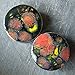 Pair - Masquerade Glass Essential Oil Ear Plugs Organic Handmade Ceramic double-flared body jewelry