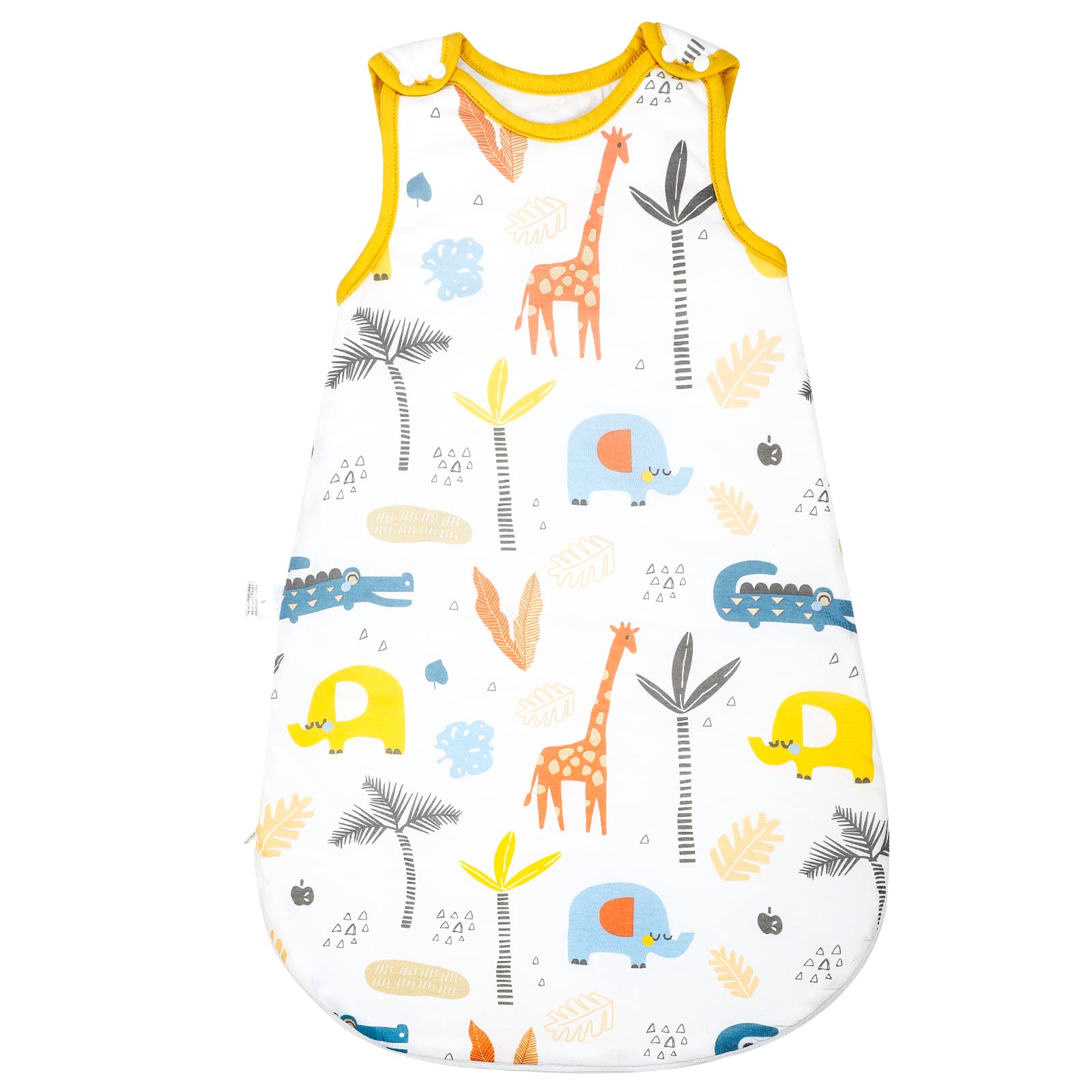 MOEMOE BABY Sleeping Bag 2.5 Tog Baby Sleeping Bag Winter Sleep Bag Cotton Toddler Sleep Sack Sleeveless Wearable Blanket,12-18 month,Giraffe,L
