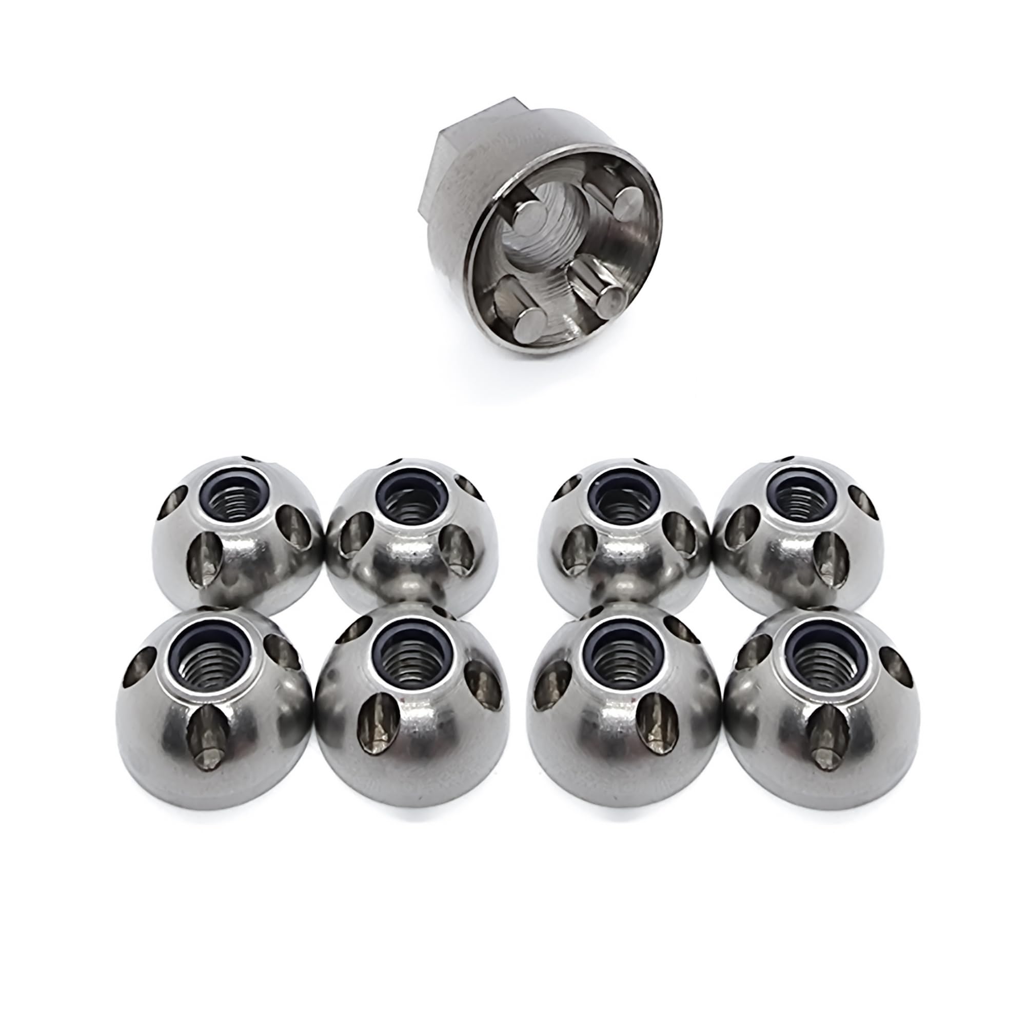 OG Secure | 8 X M8 (8mm) NYLOC Anti-Theft Security Nut Set - 304 Stainless Steel | Tamper Proof Reusable Shear Nuts | For Roof Tent, Winch, Light Bar, E-Bike | For 8mm Thead/Bolts