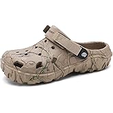 SECHRITE Men's Clogs Athletic Sports Outdoor Sandals Water Beach Shoes Slippers Sandals Lightweight Comfortable Breathable with Adjustable Back Strap