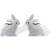 Boma Jewelry Sterling Silver Bunny Rabbit Stud Earrings