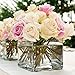 Luyue 10PCS Artificial Roses Flower Silk Rose with Stem Realistic Artificial Long Stem Rose Valentine's Day Fake Roses Bouquet for Wedding Home Decoration