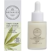 Botanics Simply Calm Hydrating Serum with Cannabis Sativa Seed Oil for Stressed Skin, 1 Oz