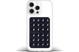 JINGJINYY Anteel Medium-Sized Silicone Suction Phone Case Adhesive Mount, Enhanced Suction Power and Upgraded Thickened Sticky Phone Grip, Durable, Hands-Free Sticky Phone Holder, 2.28"x3.46" (Black)