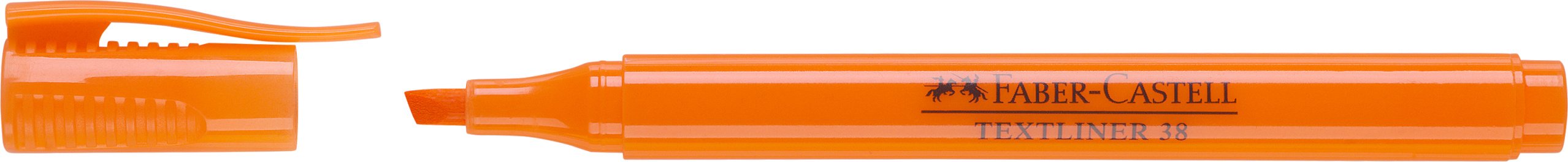 Faber-Castell 157715 Box of 10 Textliner 38 Fluorescent Markers Orange