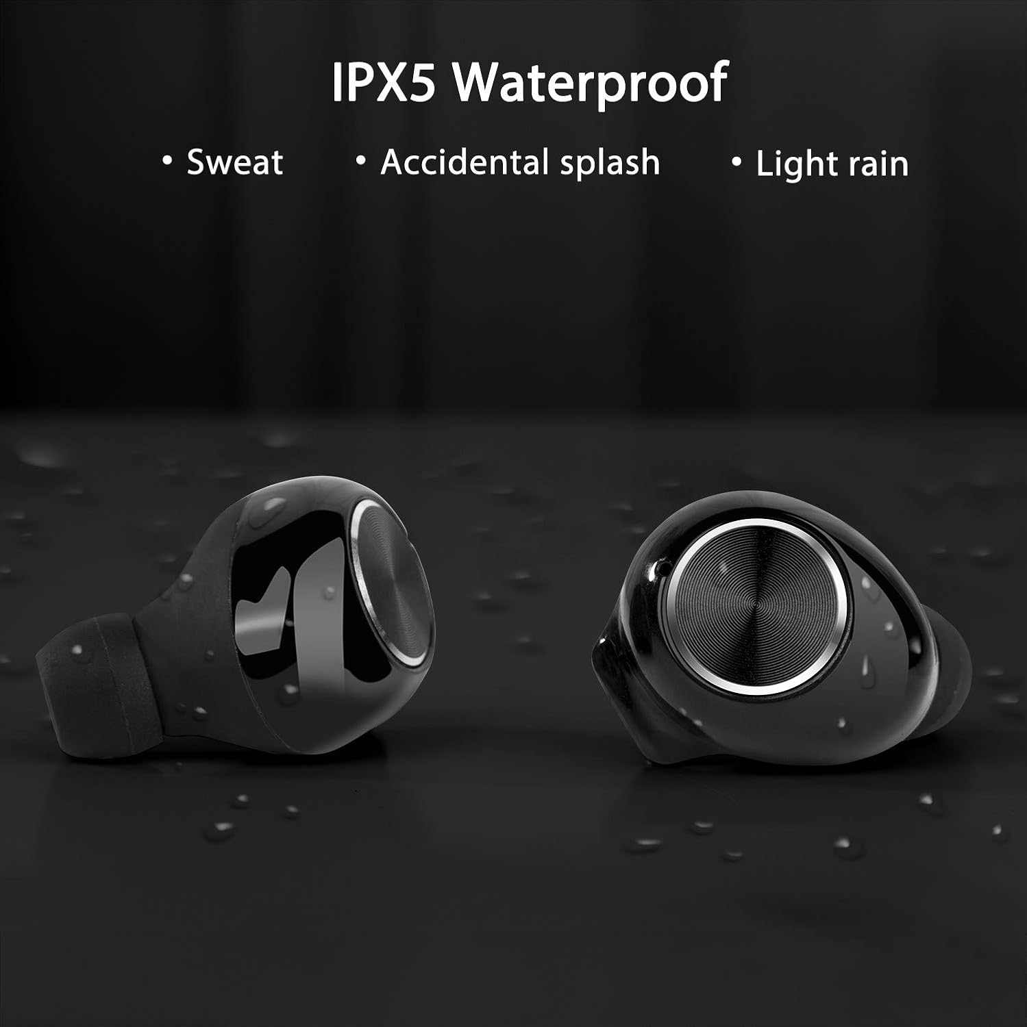 Wireless Earbuds, WinCret in-Ear Bluetooth Headphones w/Microphone, 40Hrs w/USB-C Charging Case/Twin & Mono Mode, IPX5 Waterproof Cordless Earphones for Android: Home Audio & Theater