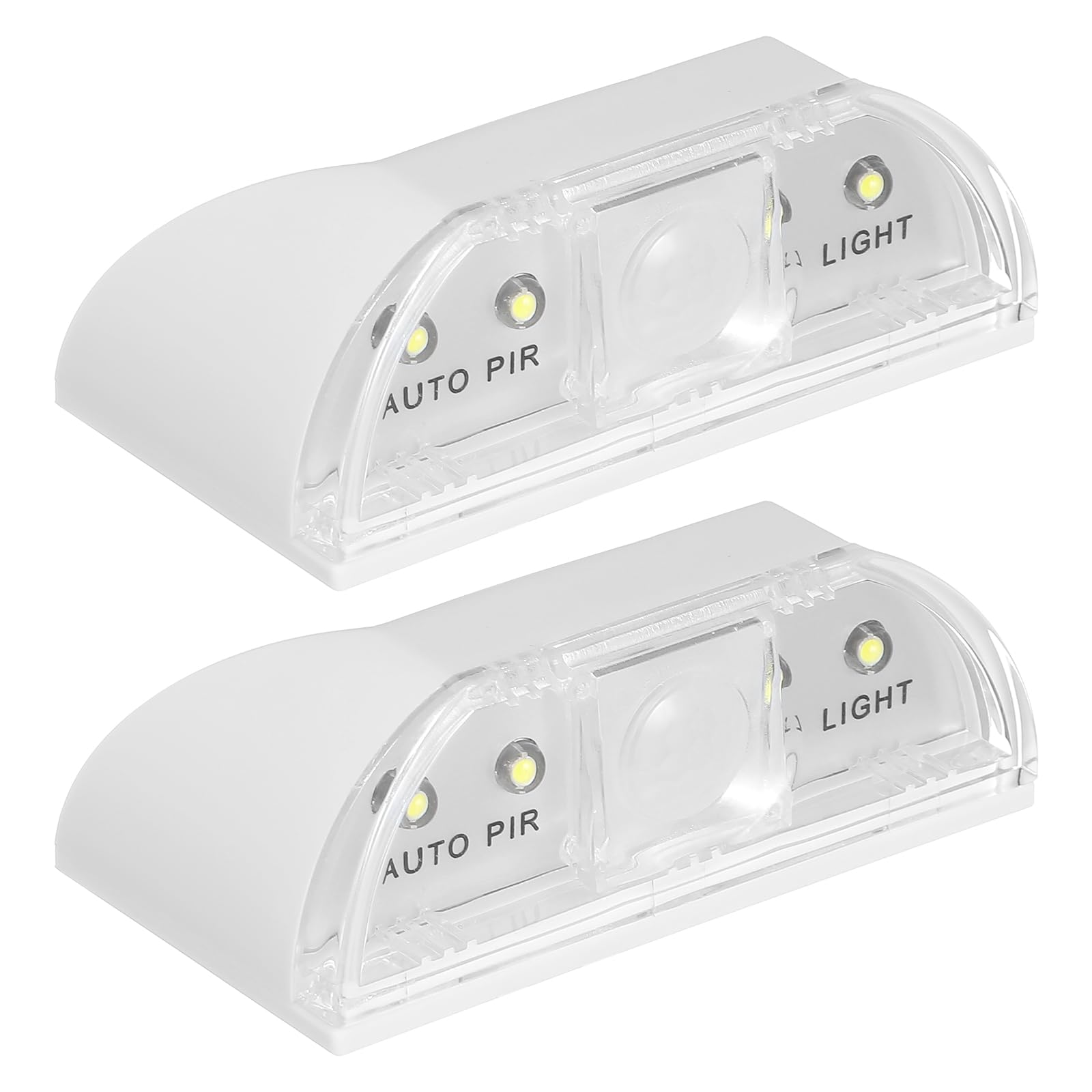 Amosfun 2Pcs Keyhole Light for Front Door, PIR Motion Sensor Door Lock Lamp, 4 LED Bulbs, Stick-On Night Light for Outdoor, Porch, Dark Hallway, White (Batteries Not Included)