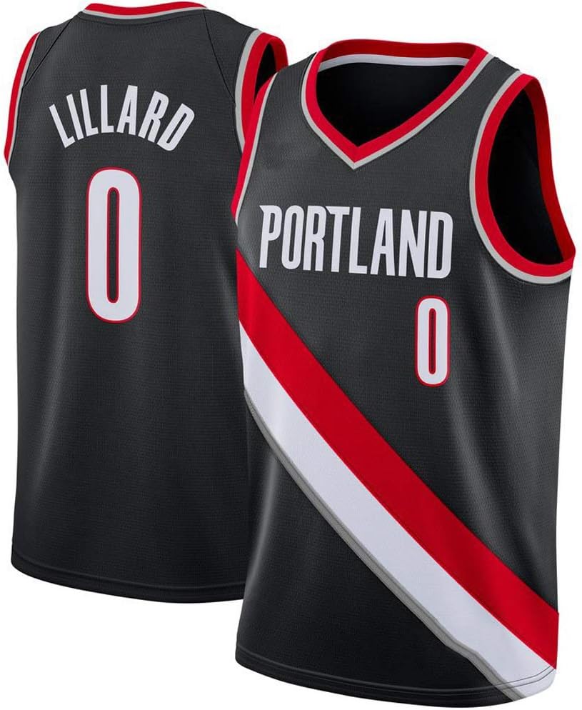 Men's Jerseys New City Edition NBA Jerseys Trail Blazers # 0 Lillard Basketball Swingman Jersey