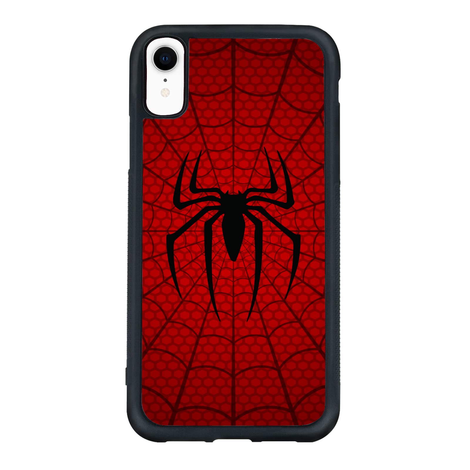 Photo 1 of Odhtst Red Phone Case Spider iPhone X/XS - 5.8In, Shockproof Protective Designer Cute Cool Cover Black Phone Case for Man Boy Women Girls Child (White Red Web)