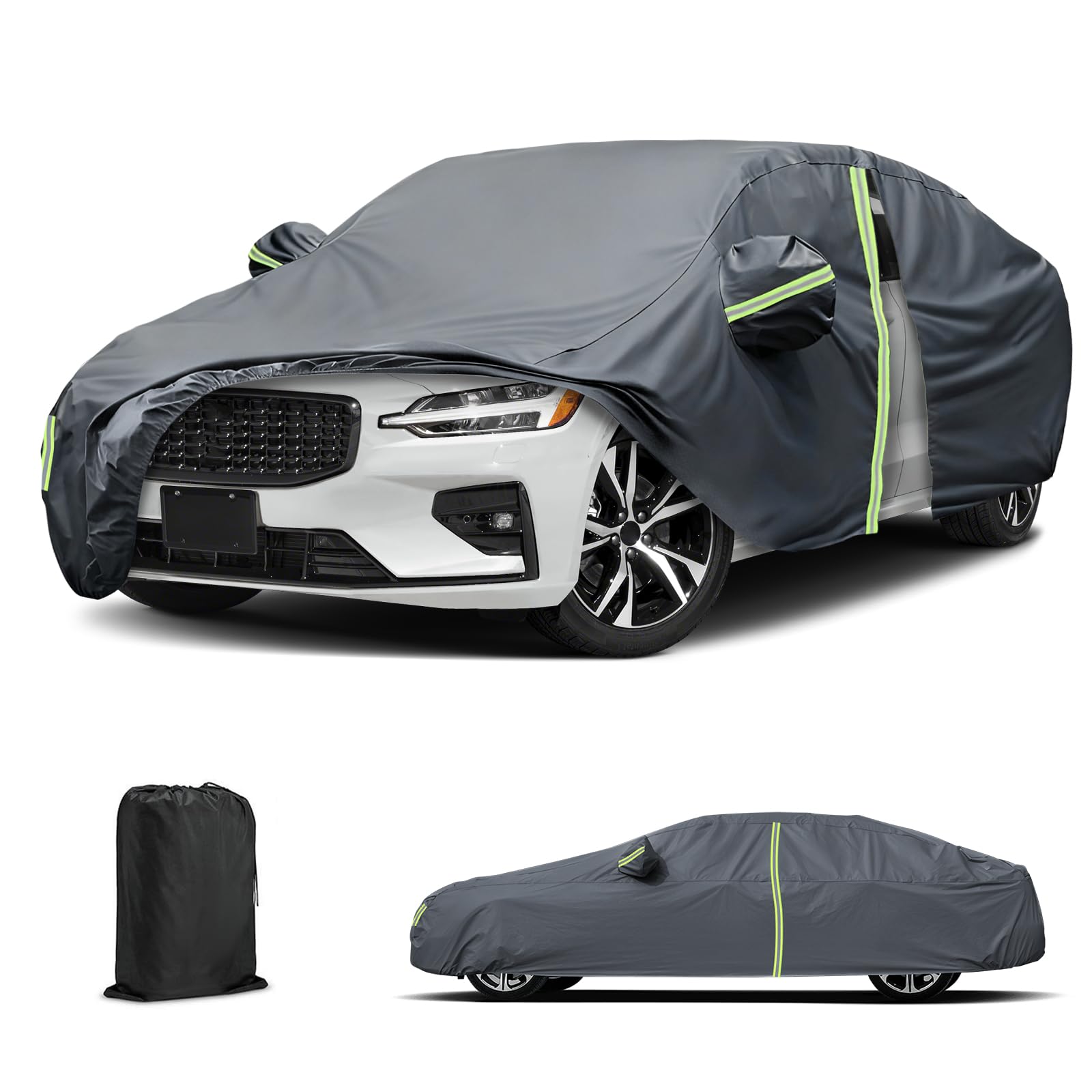 Photo 1 of Waterproof Car Cover for 2011-2025 Volvo S60, All Weather Full Exterior Covers for Automobiles with Door Zipper Outdoor/Indoor Sun UV Rain Dust Wind Protection