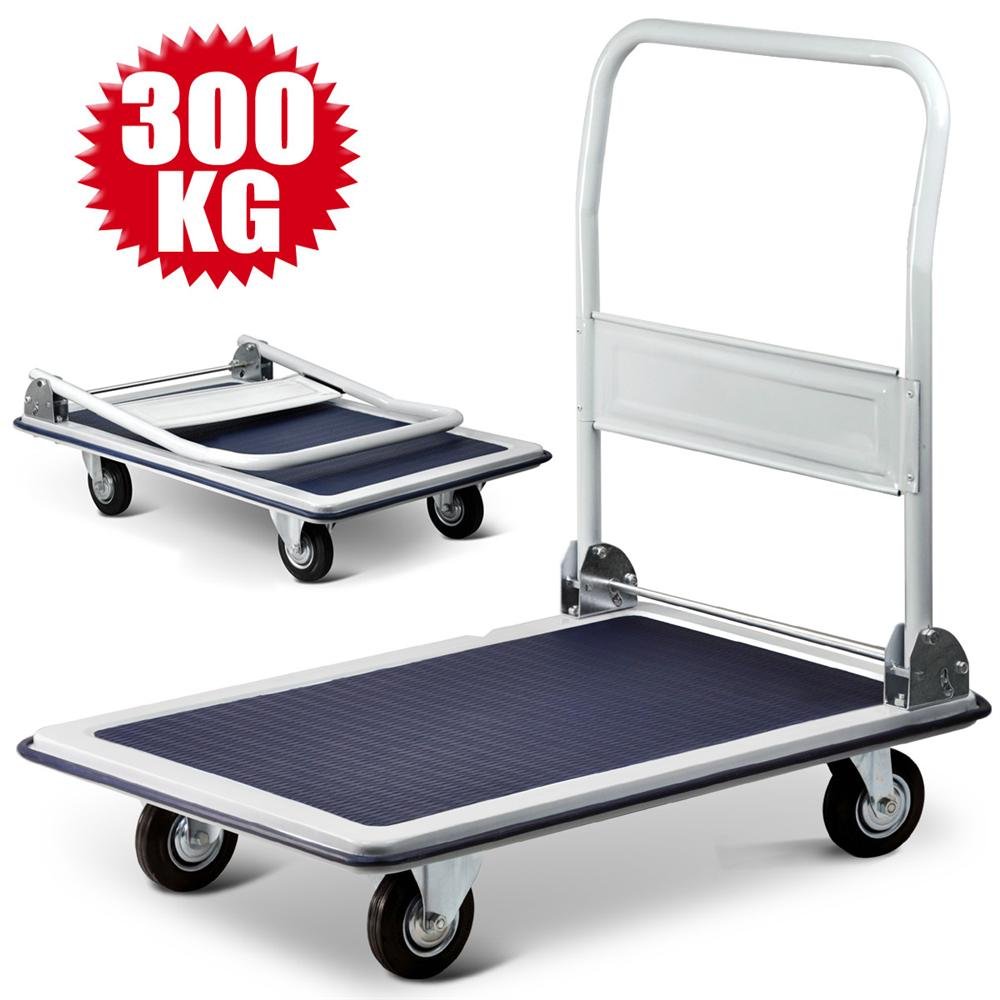 Beyondfashion 300kg Heavy Duty Folding Handle Platform Hand Truck Flat