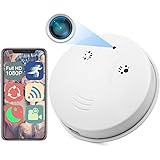 Camera Smoke Detector, WiFi HD 1080P Nanny Cam Mini Video Recorder Surveillance Camera for Indoor Home Security Monitoring Ba