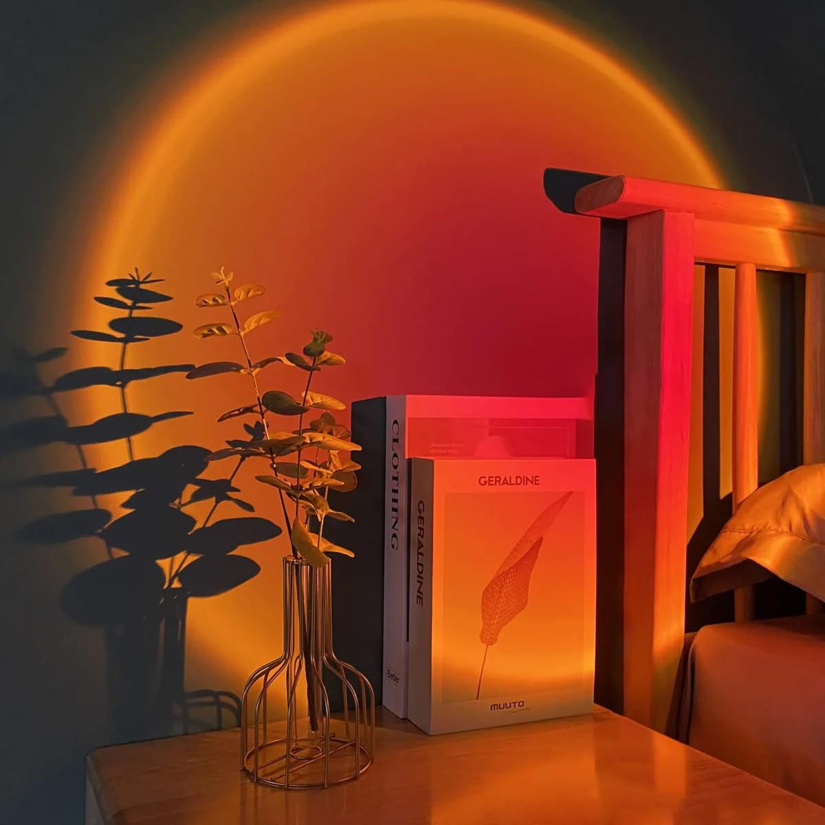 Spacenight Sunset Lamp Projector Multi-Color Multi-Mode, Dimmable, Timing, Music Rhythm, Sunset Background Wonderful Visual Impact, USB Plug and Play (Remote & APP)