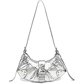 Y2K Purse Shoulder Bag for Women, Top Handle Handbag Small Goth Punk Hobo Clutch Purses Trendy Underarm Bag