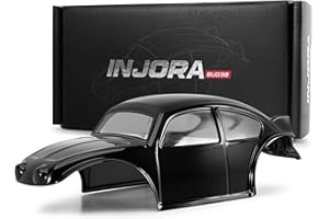 INJORA BUG30 Body Shell with Magnetic Mount for 1/30 Axial SCX30 (Black)