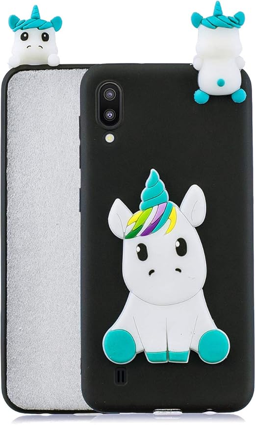 Coque Silicone Qui Ne Jaunit Pas HopMore Panda Licorne Coque Samsung Galaxy A10 Silicone Souple Motif