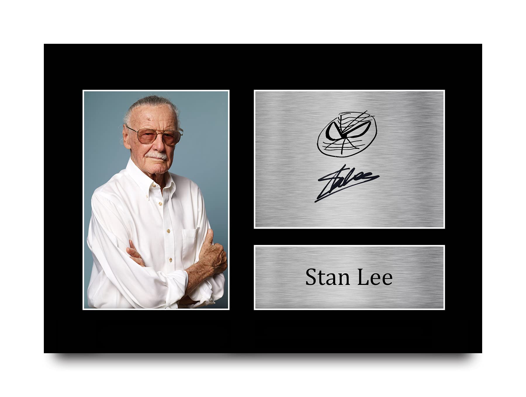 HWC Trading A4 Stan Lee Marvel Marvel Gifts Printed Signed Autograph Picture for TV Show Fans - A4