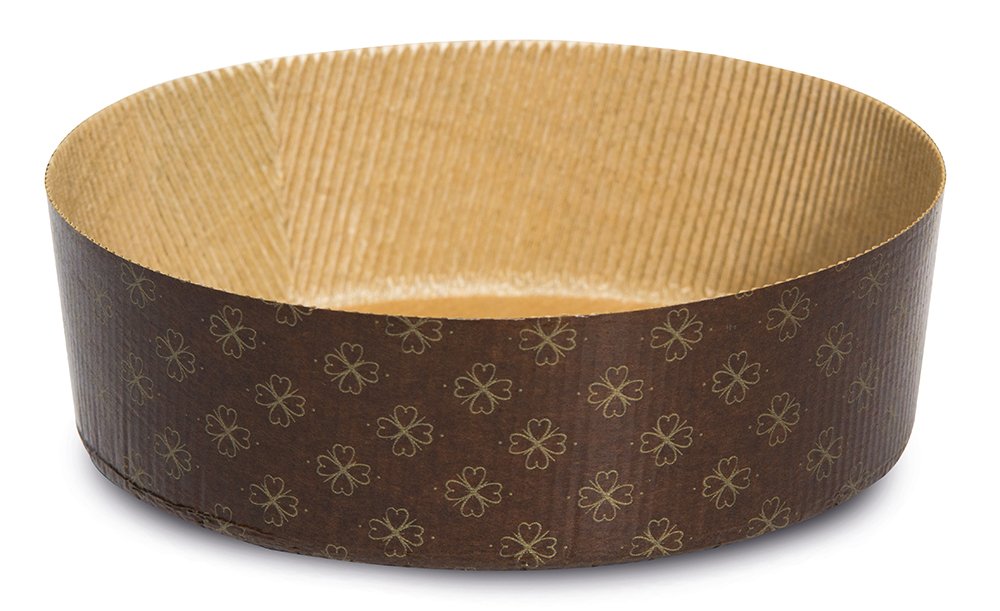Guardini Disposable, 3 Molds Low Panettone Ø19cm - max Quantity of Dough 750 gr., Baking Paper, Beige Color