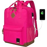 Goloni Classic Backpack with USB Charging Port,Water Resistant Travel Backpack for Men & Women,Laptop Backpack Flight Carry On