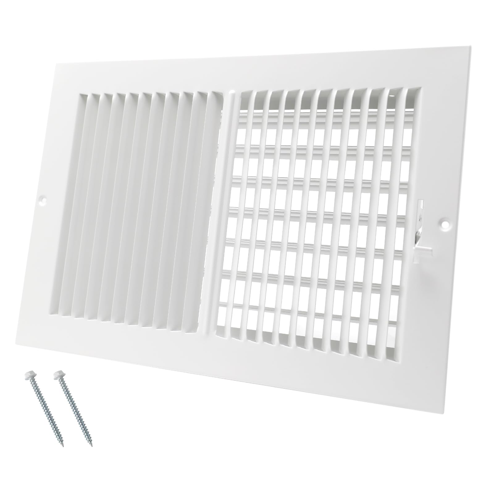 Photo 1 of 12 x 8 Inch [Duct Opening] Air Vent Covers for Wall or Ceiling - High Airflow 2 Way Steel Ventilation - Adjustable Wall/Ceiling Register, 13-3/4 Inch x 9-3/4 Inch [Overall Dimensions]