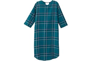 Silverts Men’s Adaptive Clothing Open Back Flannel Gown, Assisted Dressing Nightgown for Elderly, Nursing Home & Recovery