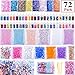Slime Supplies Kit - Slime Stuff Charm Include Foam Balls, Fishbowl Beads, Glitter, Fruit Slices, Pearls, Slime Mylar Flake, Slime Containers for DIY Slime Making Kit, Girl Slime Party