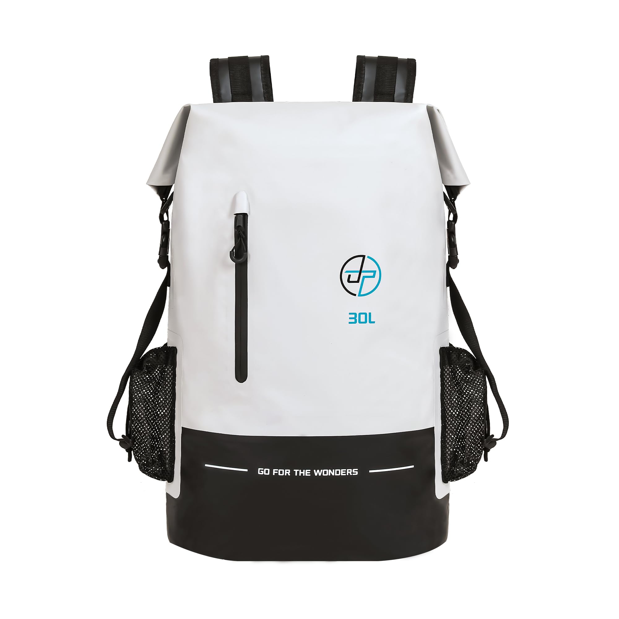 Photo 1 of UPWELL Waterproof Dry Bag 30L Boating Backpack for Travel Hiking Camping Bags for Kayaking Hiking Waterproof Bags Swimming Floating Submersible Dry Bag Grey&White