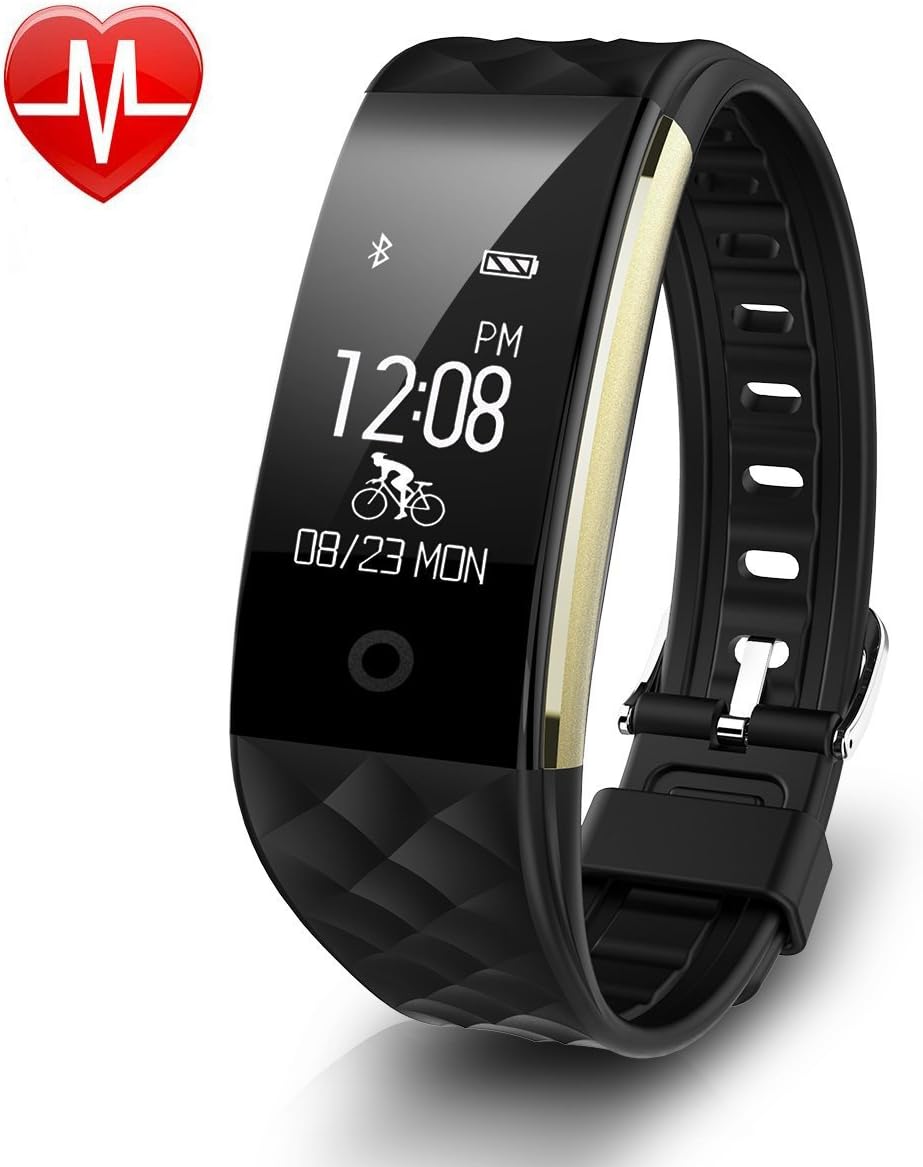 Haijieer Fitness Tracker Watch with Heart Rate Monitor Smart Bracelet Step Walking Sleep Counter Wireless Wristband Pedometer Exercise Tracking Sweatproof Sports Bracelet for Android IOS Smart Phones