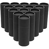 ULTECHNOVO Kraft Paperboard Tubes with Lids 15Pcs Cylinder Packaging Box for Tea Lip Balm Perfume Diy Crafts and Essential Travel Storage 4.09 X 1.53 X 1.53 in