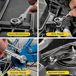 Enventor 14 Pieces Ratcheting Wrench Set, Metric