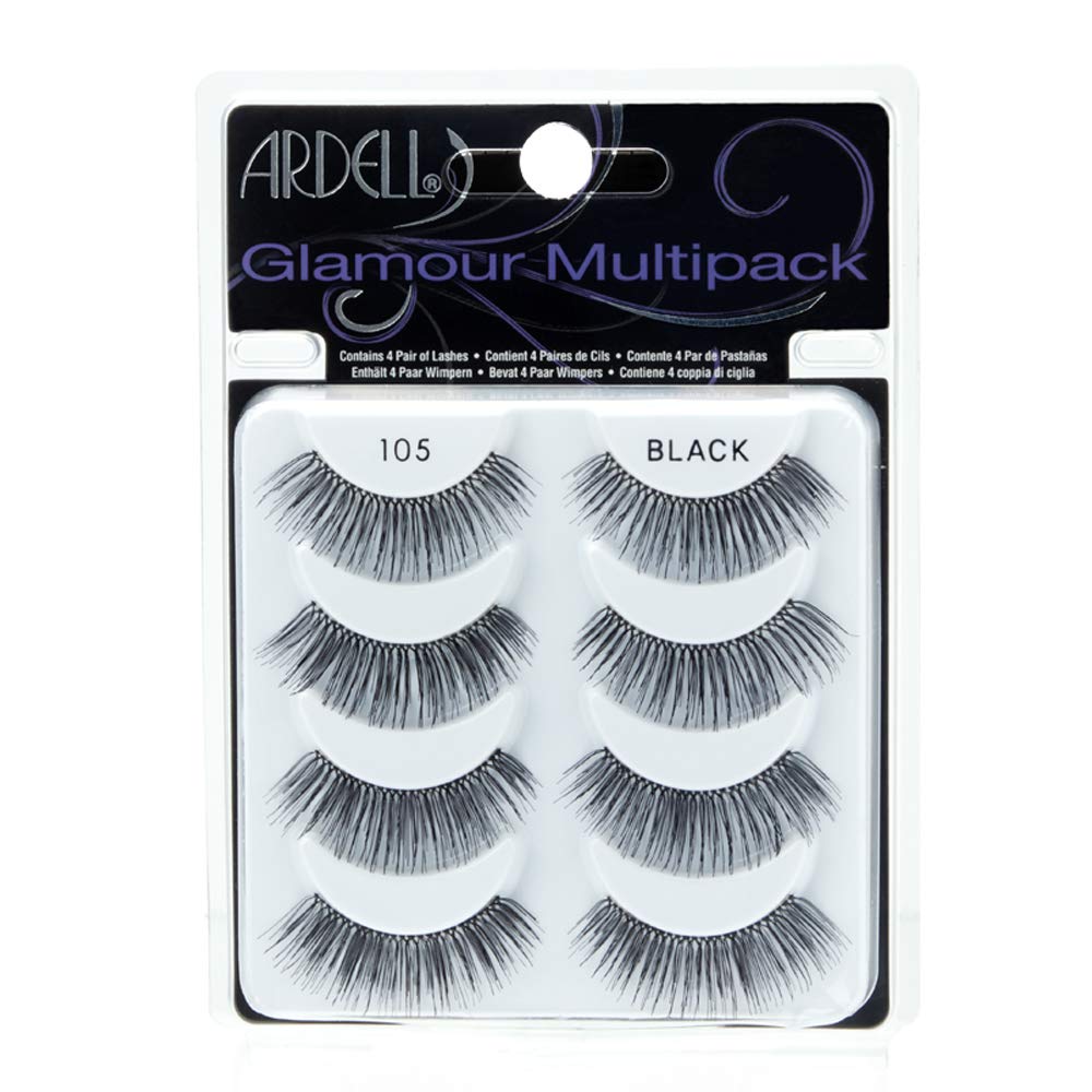 Photo 1 of Ardell Multipack 105 False Lashes, Glamour Fake Eyelash, 1 pack x 4 pairs