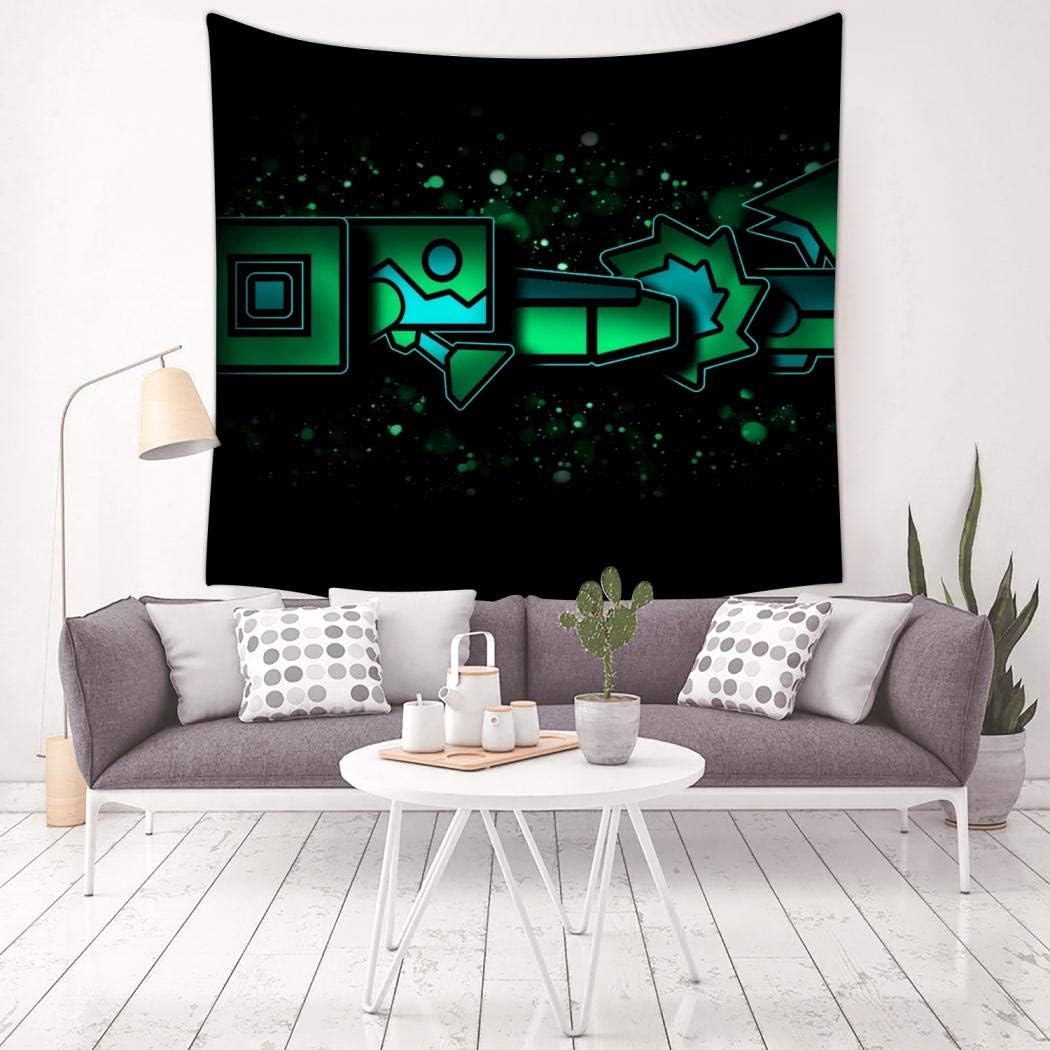 FG7SS6AA5 Green Light Geo-me-Try Dash Tapestries Decor Wall Hanging Art Tapestry Mural Bedroom Living Room Tablecloth