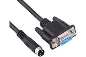 6FT DB9 to RS232 MD 8p Male Serial Cable for Rockwell AB MicroLogix 1400 PLC Programming 1761-cbl-pm02