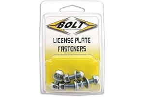 BOLT MOTORCYCLE HARDWARE License Plate Bolts/Nuts 4/PK